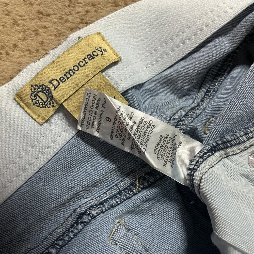 Democracy Ab Technology Skinny Jeans Womens 6 Blue Stretch Denim Tummy Control